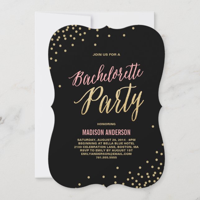 Sparkle | Bachelorette Party Invitation (Front)