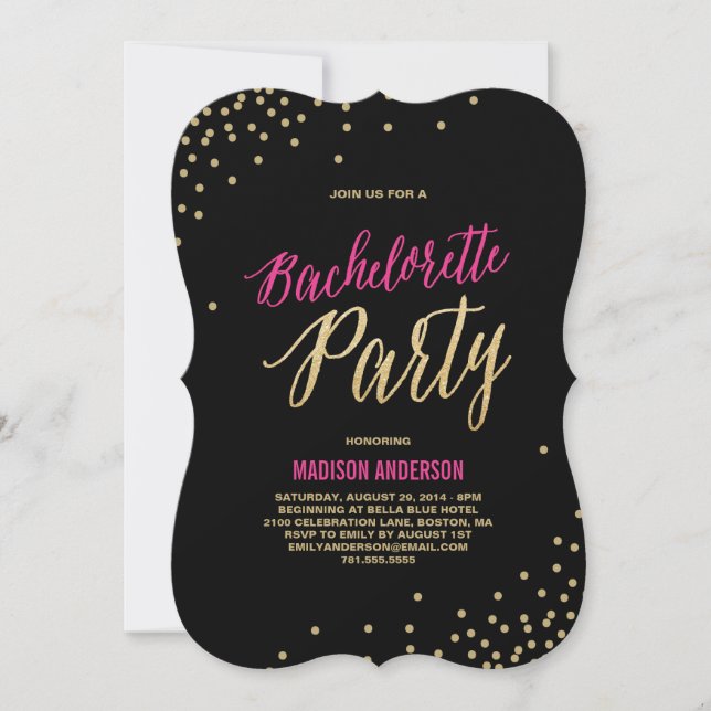 Sparkle | Bachelorette Party Invitation (Front)