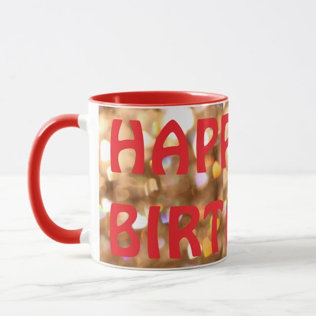 Sparkle Birthday Mug Designed By Zazz_it (Left)