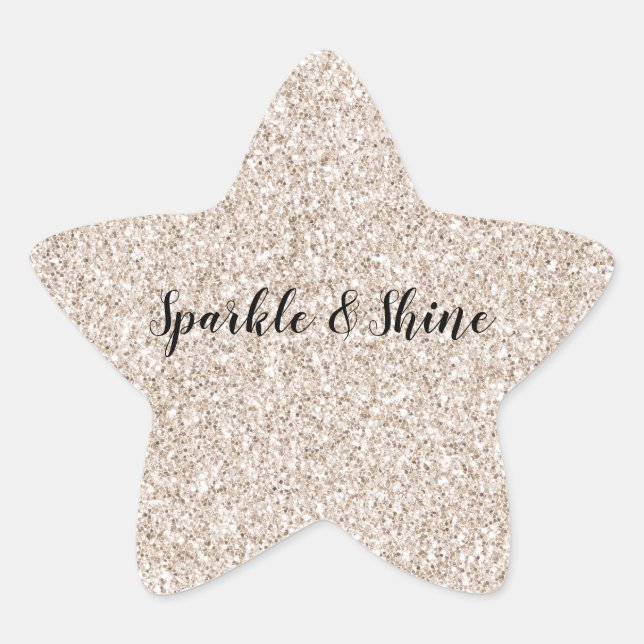 Sparkle Blush Cream Glitz Glitter       Star Sticker (Front)
