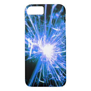 Sparkle Boom Crack Black Blue and White iPhone 8/7 Case