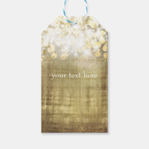 Sparkle Bright Lights Rustic Gold Elegant Gift Tags