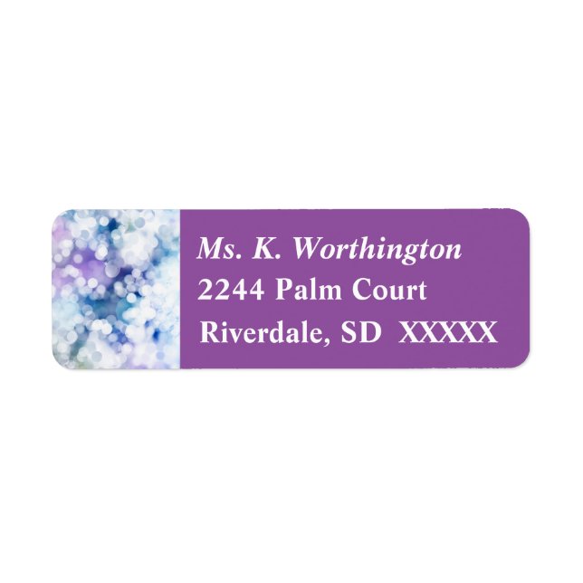 Sparkle Bubble Circles Return Address- (Front)
