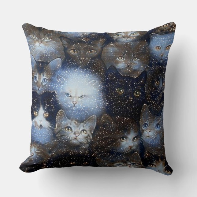 Sparkle Cats Cushion (Front)
