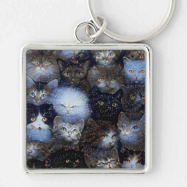 Sparkle Cats Premium Key Chain (Front)