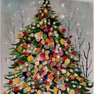 Sparkle Christmas tree -    Classic Round Sticker
