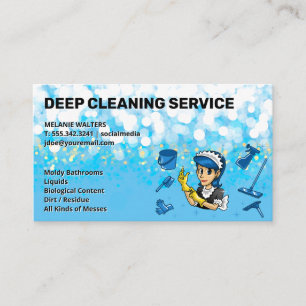 Sparkle Cleaning Services   Maid Business Card
