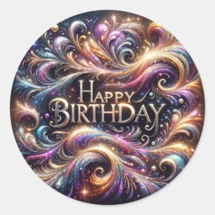 Sparkle design Birthday stickers