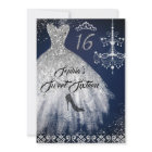 Sparkle Diamond Dress Navy Silver Sweet 16