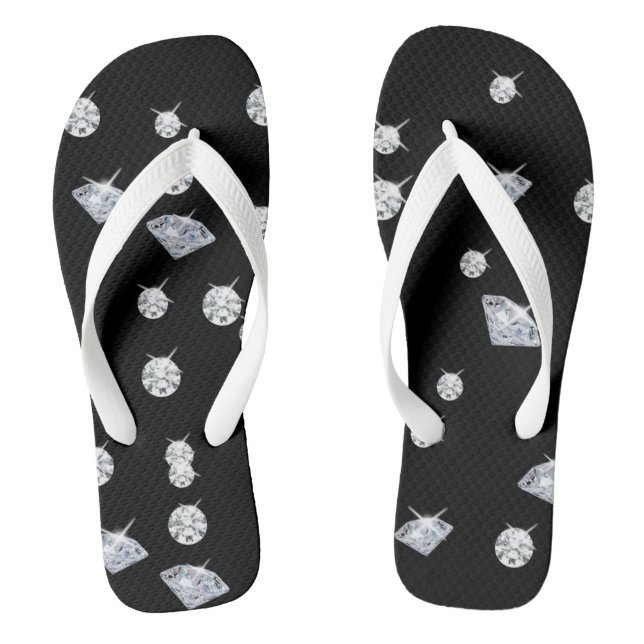 Sparkle Diamonds Flip Flops (Footbed)