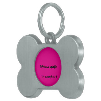 Sparkle dog tag personalised