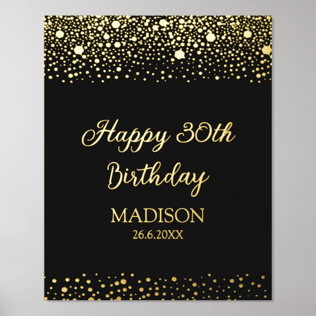 Sparkle Dots Birthday  Foil Prints (Front)