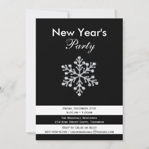 Sparkle & Drama New Year's Eve Party Invitation