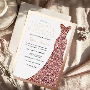 Sparkle Dress 30th Birthday Party Rose Gold