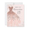 Sparkle Dress Pink Rose Gold Quinceanera Invite