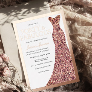 Sparkle Dress Womans 40th Birthday Party Rose Gold