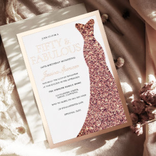 Sparkle Dress Womans 50th Birthday Party Rose Gold