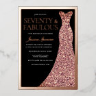 Sparkle Dress Womans 70th Birthday Black Rose Gold