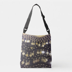 Sparkle Faux Gold Coins Hip Scarf  Crossbody Bag