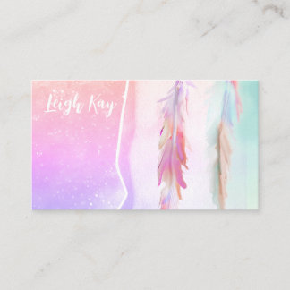 Sparkle feather life coach love Business Card