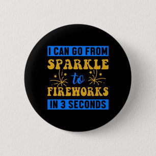 Sparkle Fireworks Pyrotechnician Firecracker Gift 6 Cm Round Badge