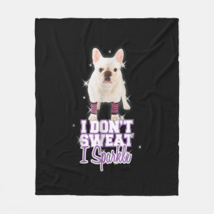 Sparkle French Bulldog For Dog Lover Mum Dad Dog Fleece Blanket