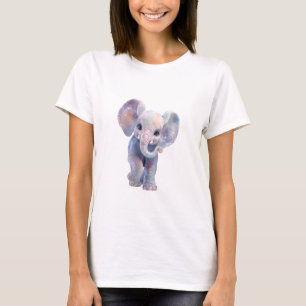 Sparkle Galaxy Pastel Elephant Women T-Shirt