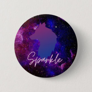 Sparkle galaxy wolf pin