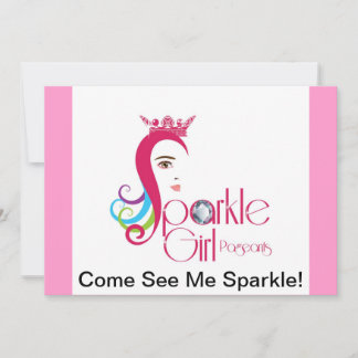Sparkle Girl Pageant Invitations