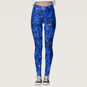 Sparkle Glam Blue Glitter girly Legging