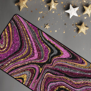 Sparkle Glam Glitter girly marble art pink Desk Mat