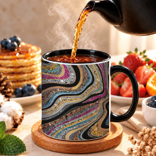 Sparkle Glam glittery girly marble art Mug