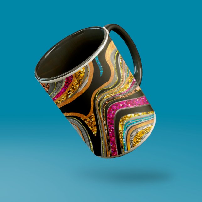 Sparkle Glam glittery girly marble art Mug (Creator Uploaded)