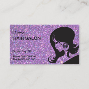 Sparkle & Glitter Hair Salon Business Card