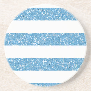 Sparkle Glitter Look Stripes Coaster