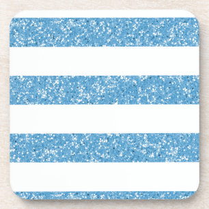 Sparkle Glitter Look Stripes Coasters