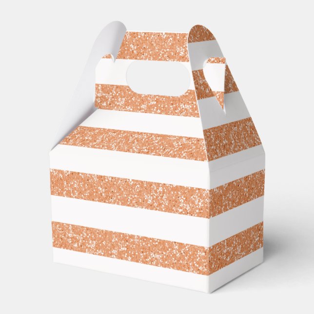 Sparkle Glitter Look Stripes Favour Boxes (Front Side)