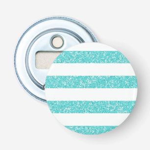 Sparkle Glitter Look Stripes Magnet Bottle Opener