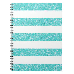 Sparkle Glitter Look Stripes Notebook