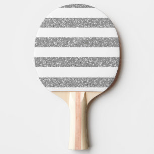 Sparkle Glitter Look Stripes Ping Pong Paddle