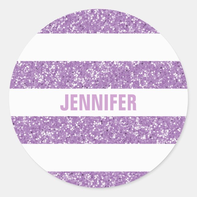 Sparkle Glitter Look Stripes Stickers (Front)