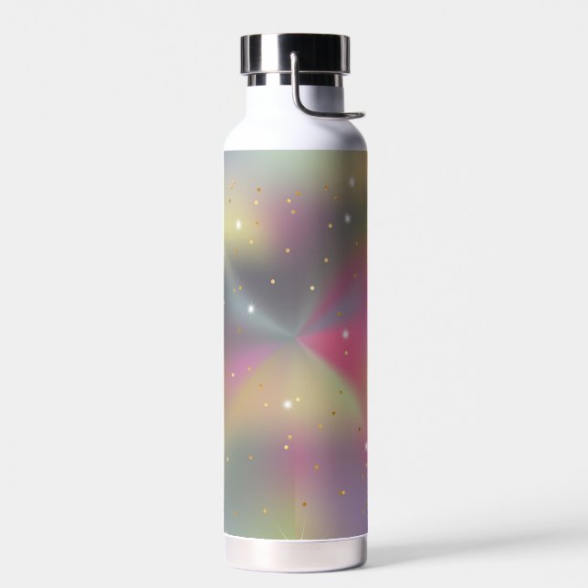 Sparkle glitter pink galaxy colourful  water bottle (Left)