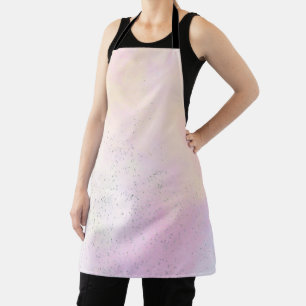 Sparkle Glitter Pink Watercolor Apron