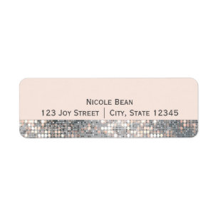 Sparkle Glitter Sequins Glamour Address Labels