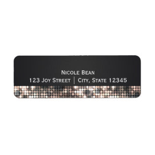 Sparkle Glitter Sequins Glamour Address Labels