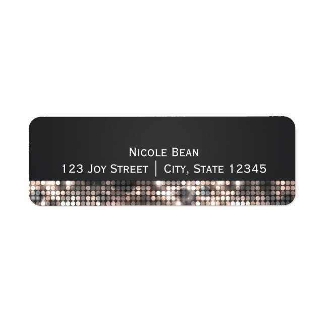 Sparkle Glitter Sequins Glamour Address Labels (Front)