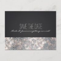Sparkle Glitter Sequins Glamour Black Postcard