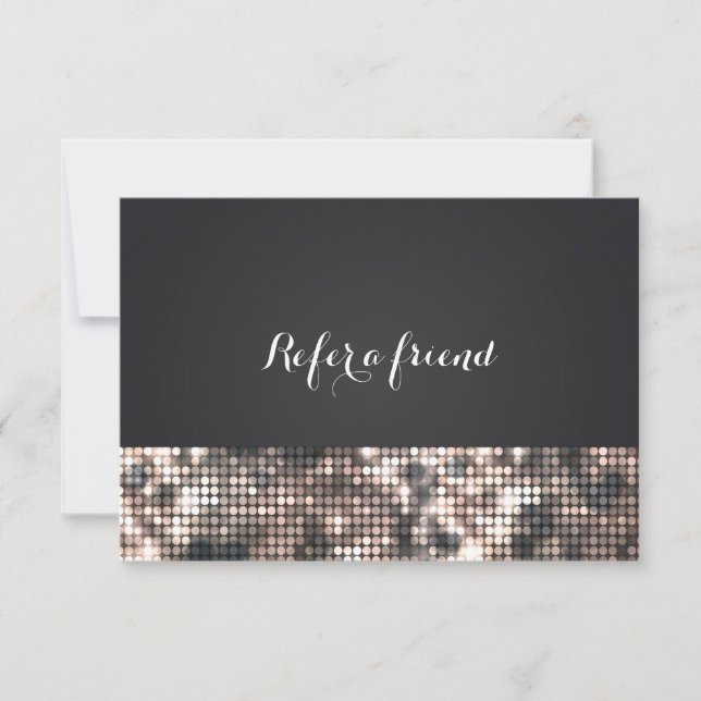 Sparkle Glitter Sequins Glamour Glam Referral Card (Front)