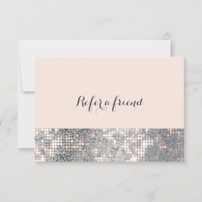 Sparkle Glitter Sequins Glamour Glam Referral Card (Front)