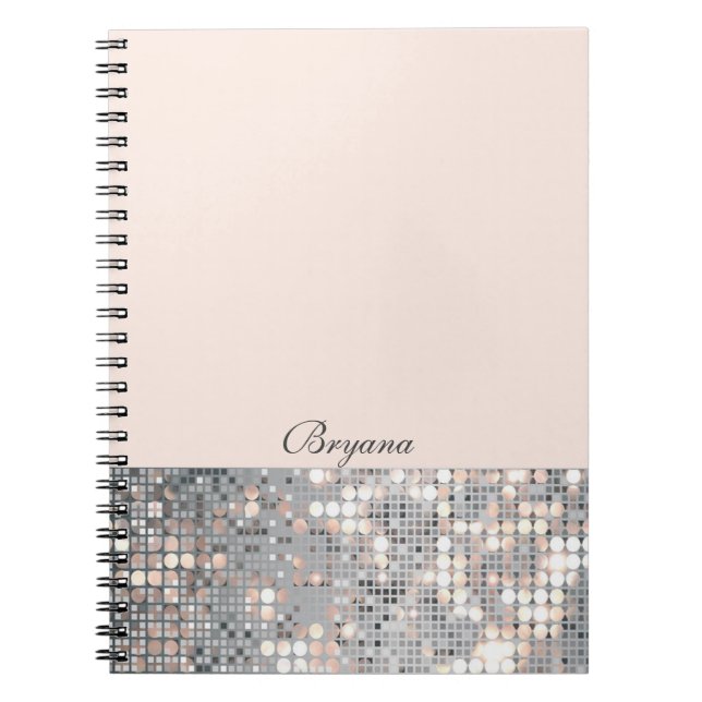 Sparkle Glitter Sequins Glamour Notebook Journal (Front)